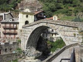 Roman bridge in Pont Saint Martin photo