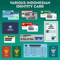 documento de ciudadanía indonesia vector