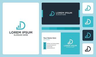 letter D logo and investment logo. business card design. vector