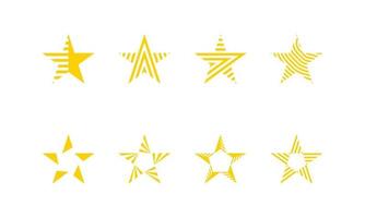 colección de logotipos en forma de estrella abstracta. prima vectorial. vector