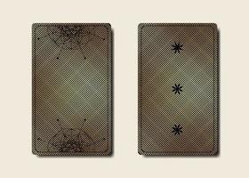 Set magical tarot cards, gold magic occult sacred geometry sign vector