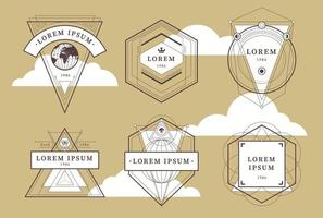 Vintage Geometric Vector Emblems