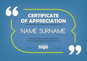 Certificate template design vector