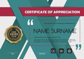 Certificate template design vector