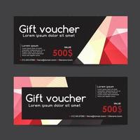 Gift voucher discount banner template design vector