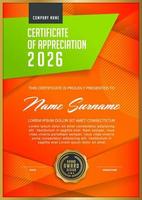 Certificate template design vector