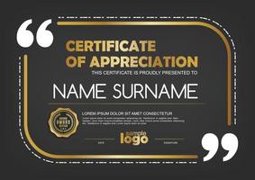 Certificate template design vector