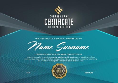 diseño de plantilla de certificado vector