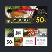 Gift voucher discount banner template design vector