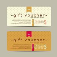 Gift voucher discount banner template design vector