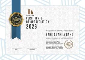 Certificate template design vector