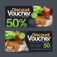 Gift voucher discount banner template design vector