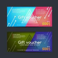 Gift voucher discount banner template design vector