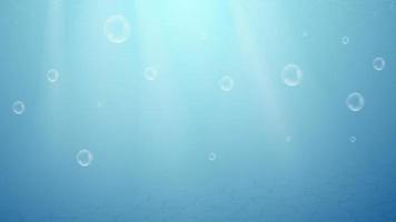 Fondo abstracto de burbuja azul brillo bajo el agua. ligero y brillante