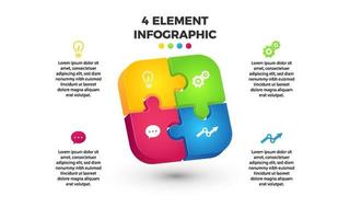 modern infographic 4 element vector