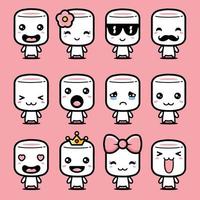 cute marshmallow vector design mascot