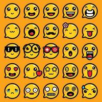 Emoji expression vector chat design