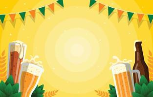 Beer Day Cartoon Background vector