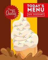 poster premium quality authentic delicious ice cream vector