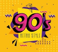 poster of nineties retro style pop art vector