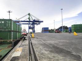 A Giant Quay Crane on port platform photo