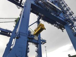 A Giant Quay Crane on port platform photo