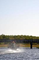 air boat on the river photo