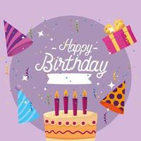 Happy Birthday cake vector design