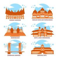 Indonesia Landmark Icon vector