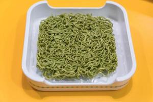 Jade noodles or green noodle photo