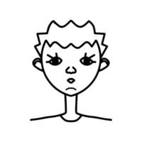 la silueta de un niño o niña para los iconos, un logotipo, un avatar. vector