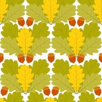 A simple autumn pattern of leaves. vector