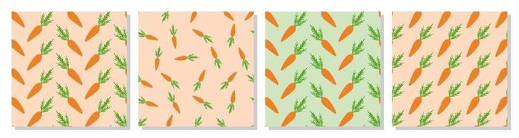 Vector set of simple children's vegetable patterns.