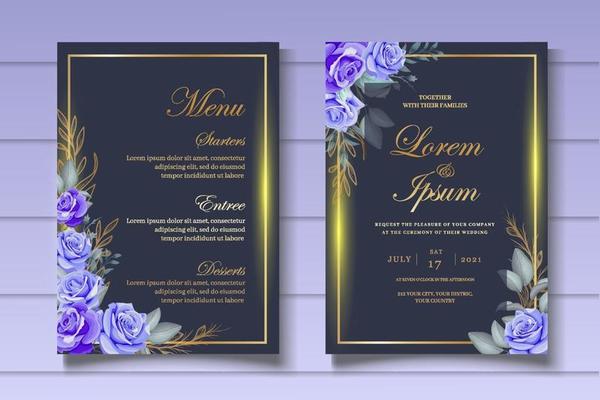 Elegant Floral Wedding Invitation Card Template