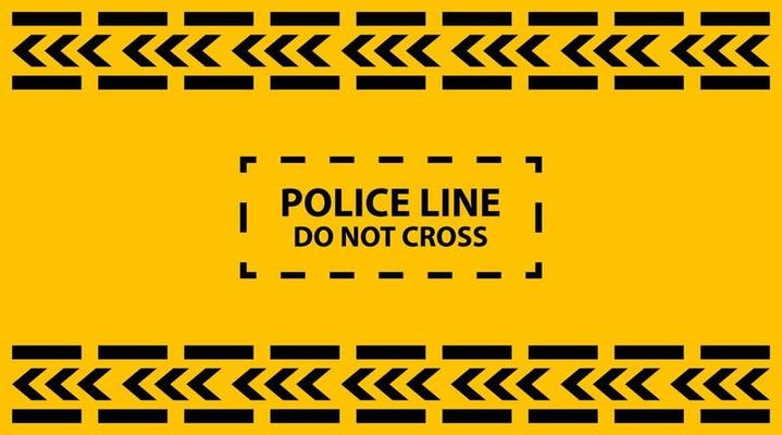 Vector Illustration of a Police Line Tape Design Background Border