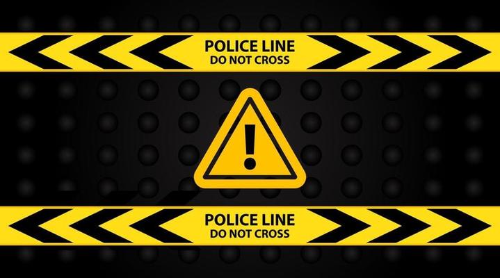 Vector Illustration of a Police Line Tape Design Background Border