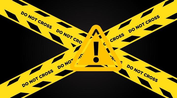 Vector Illustration of a Police Line Tape Design Background Border