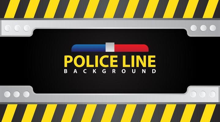 Vector Illustration of a Police Line Tape Design Background Border