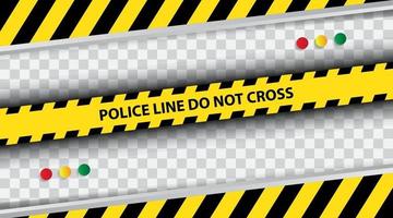 Vector Illustration of a Police Line Tape Design Background Border