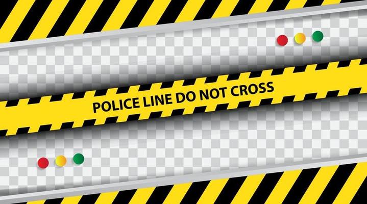 Vector Illustration of a Police Line Tape Design Background Border