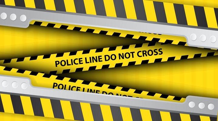 Vector Illustration of a Police Line Tape Design Background Border