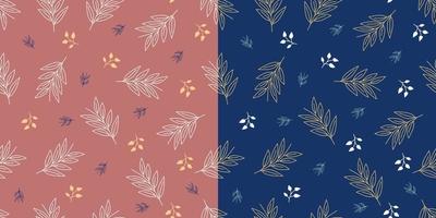 Beautiful simple leaves seamless pattern vector