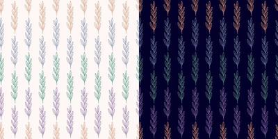 Beautiful hand drawn vertical eucalyptus seamless pattern vector