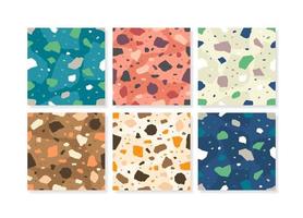 Geometric colorful stones shape beautiful seamless pattern vector