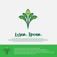 plant logo template vector