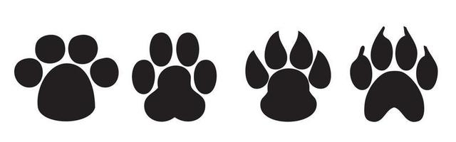 Paw Print. Dog and cat paw print. vector