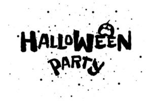 Happy Halloween Party scary holiday text banner with Jack-O-Lantern vector