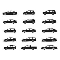 conjunto de iconos de transporte de coche