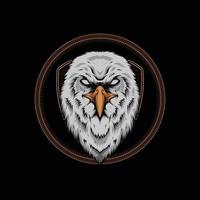 Angry Eagle with Ornaments Vector Artwork