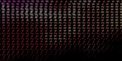 Dark Red, Yellow vector texture with religion symbols.